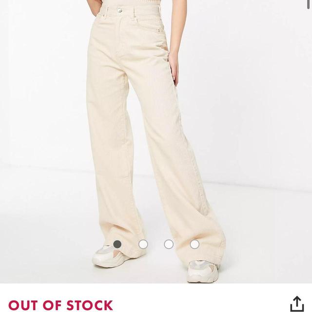 Pull&Bear Women's Trousers - Cream/Tan - UK 8 on Productcaster.