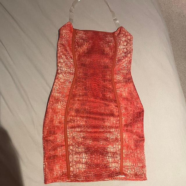 Women's Bodycon Dress - Red/Orange - 8 on Productcaster.