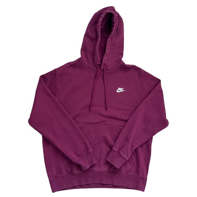 Nike Men's Hoodie - Burgundy - M on Productcaster.