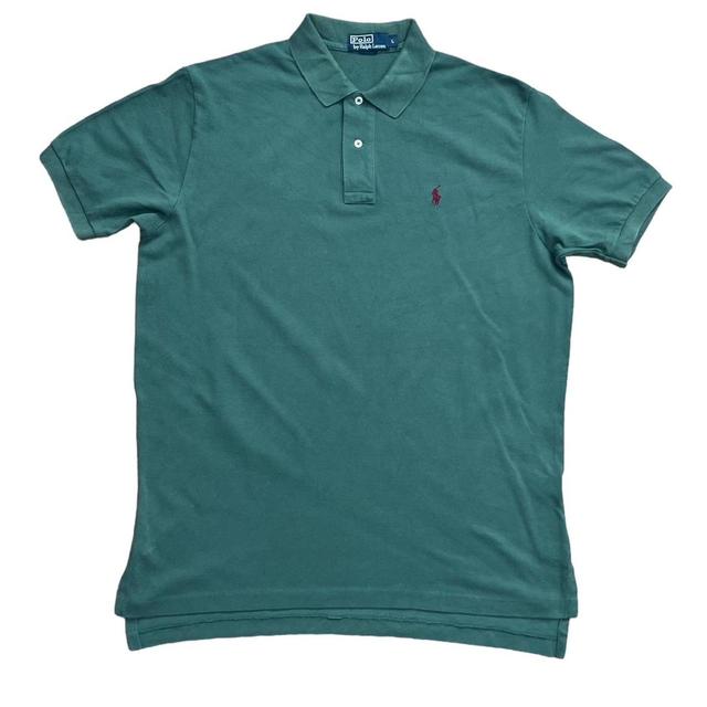 Ralph Lauren Men's Polo shirt - Green - L on Productcaster.