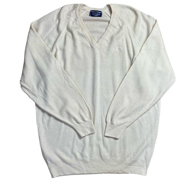 Fred Perry Men's Jumper - Cream - L on Productcaster.