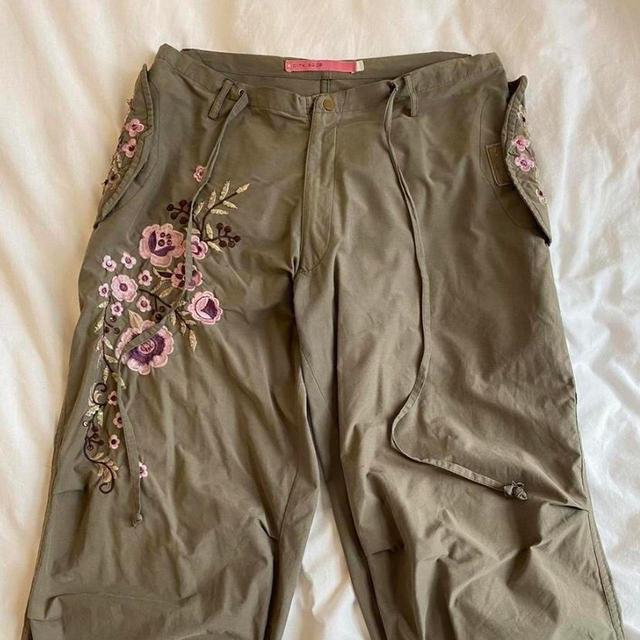 Pink Soda Women's Low rise Cargo Trousers - Khaki - UK 12 on Productcaster.