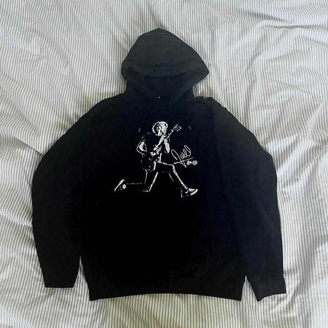 Gildan Women's Hoodie - Black/White - M on Productcaster.