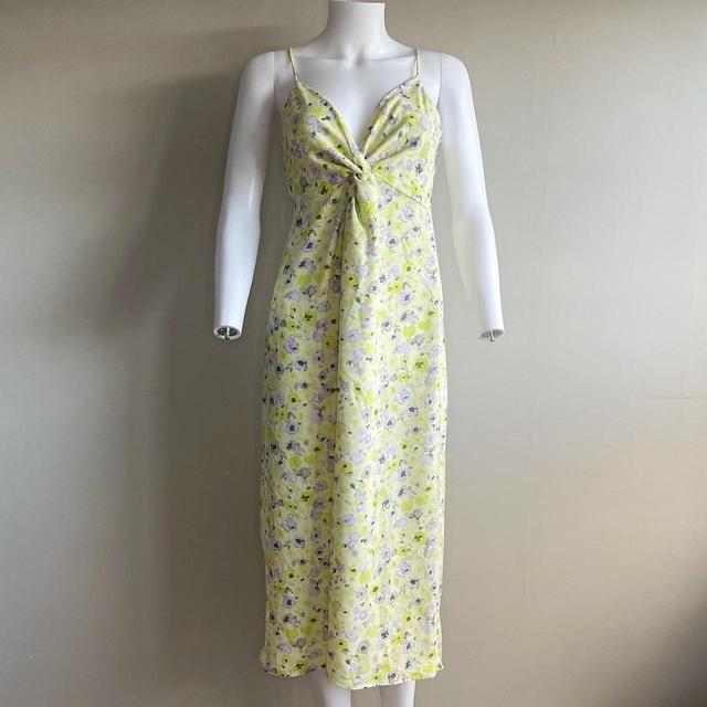 H&M Women's Midi Dress - Yellow/Multi - S on Productcaster.