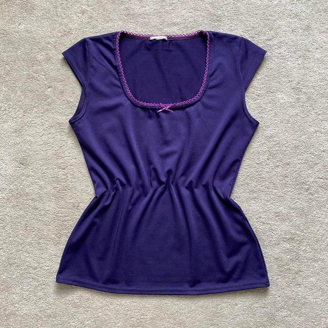 Vintage Women's Blouse - Purple - M on Productcaster.