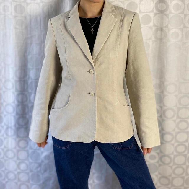 Next Women's Blazer Jacket - Cream - UK 12 on Productcaster.