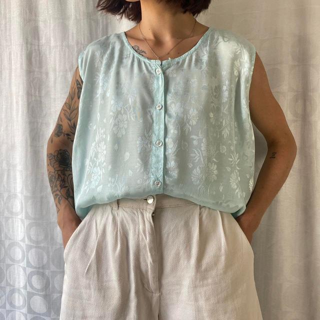 Vintage Women's Vest - Blue - M on Productcaster.