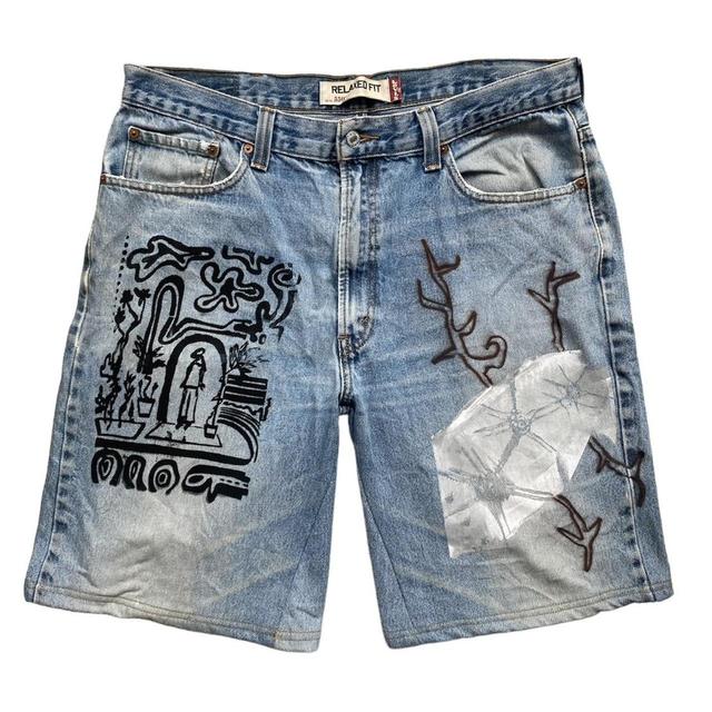 Vintage Men's Shorts - Blue - 38" on Productcaster.