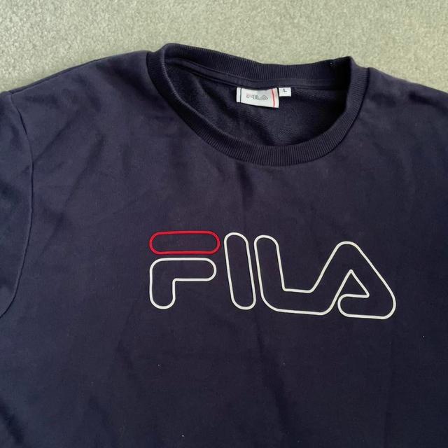 Fila Men's Sweatshirt - Navy - L on Productcaster.