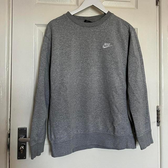 Nike Men's Sweatshirt - Grey/White - M on Productcaster.