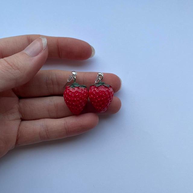 Women's Earrings - Red on Productcaster.