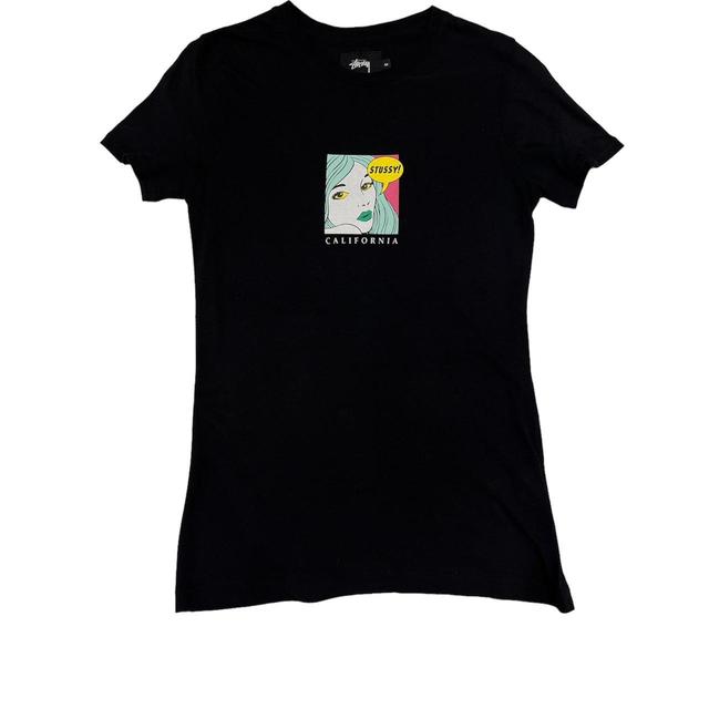 Stüssy Women's T-shirt - Black - M on Productcaster.