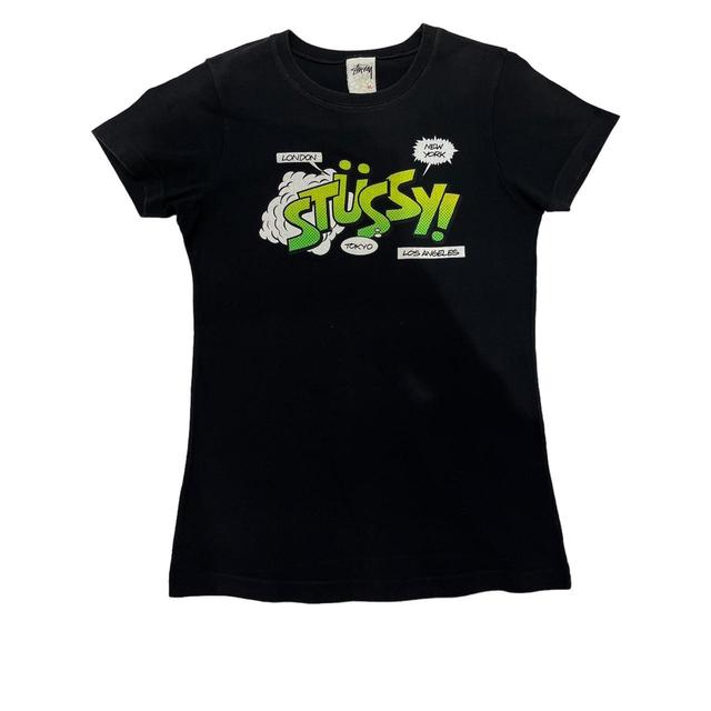 Stüssy Women's T-shirt - Black - M on Productcaster.