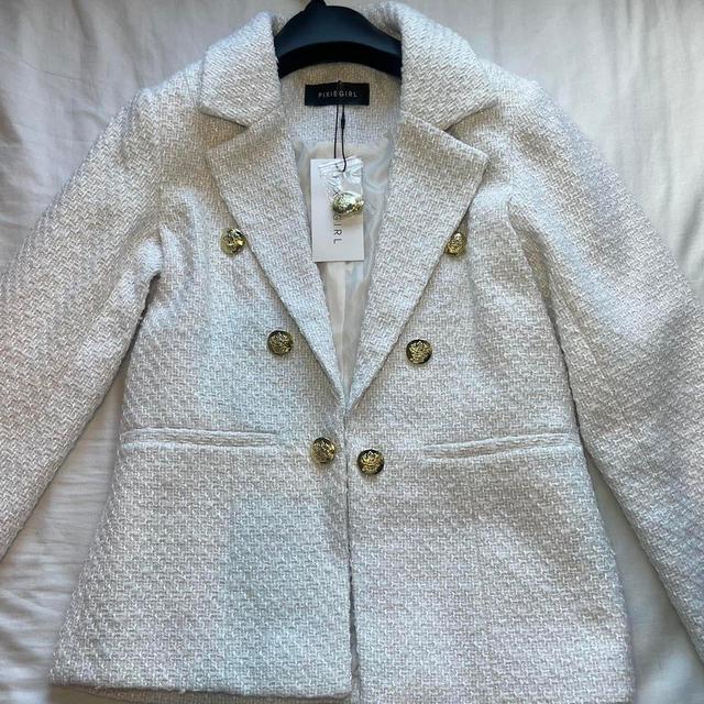 Next Women's Blazer Jacket - Cream/White - UK 6 on Productcaster.