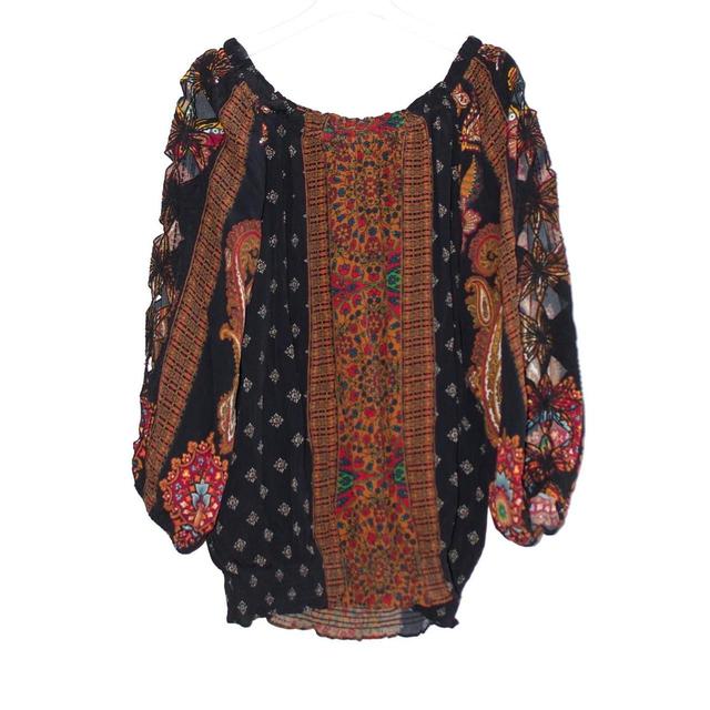 Desigual Women's Blouse - Black/Multi - L on Productcaster.