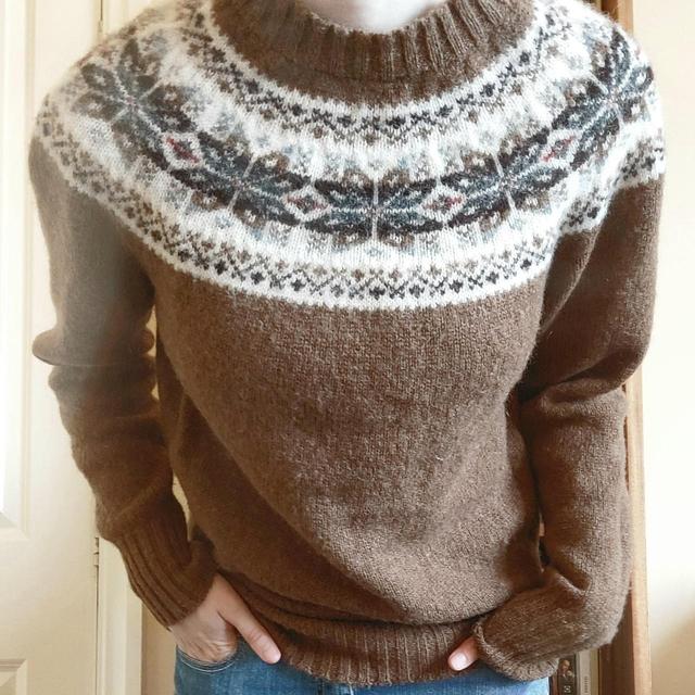 Women's Jumper - Brown/Blue - 12 on Productcaster.