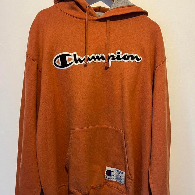 Champion Men's Hoodie - Orange - XL on Productcaster.