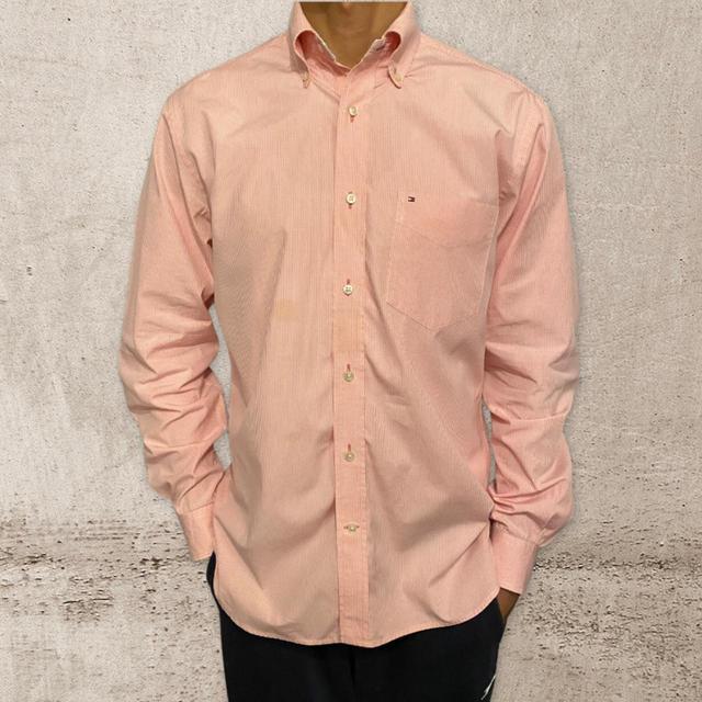 Tommy Hilfiger Men's Shirt - Pink - M on Productcaster.