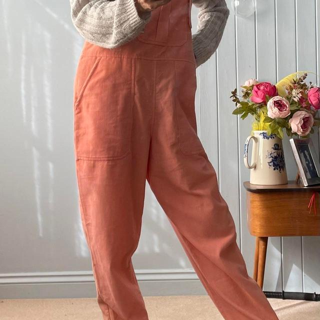 Women's Dungarees - Pink/Orange - S on Productcaster.