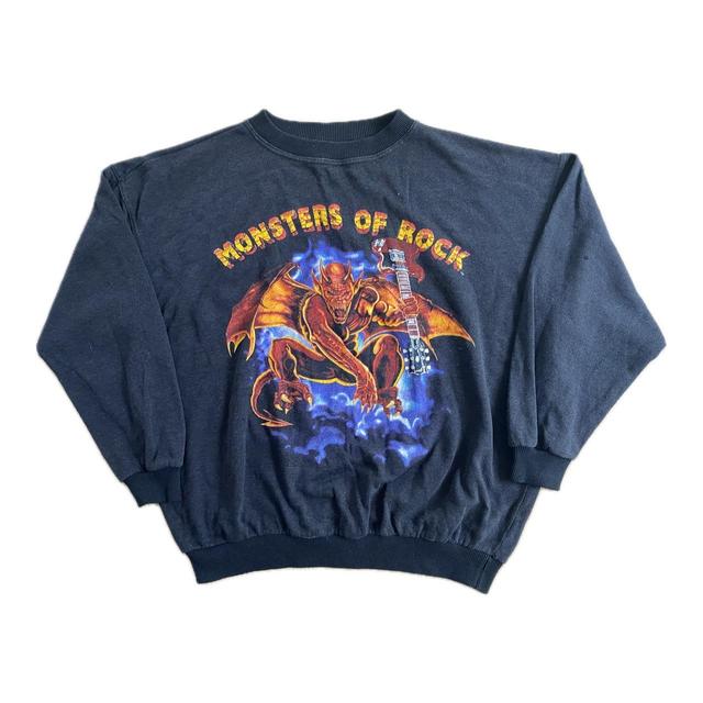 Vintage Men's Sweatshirt - Black/Multi - L on Productcaster.