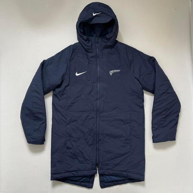 Nike Men's Puffer Jacket - Navy/White - M on Productcaster.