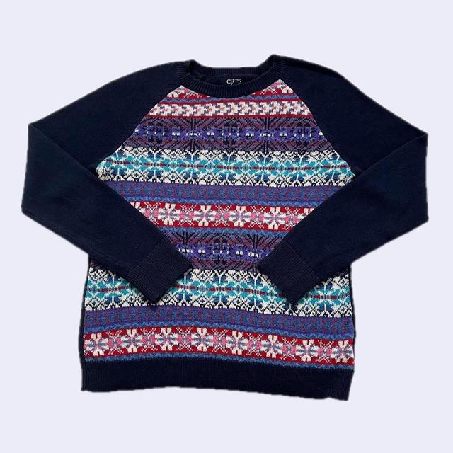 Chaps Women's Jumper - Navy/Pink - S on Productcaster.