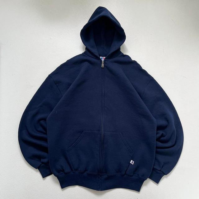 Russell Athletic Men's Hoodie - Navy/Blue - XL on Productcaster.