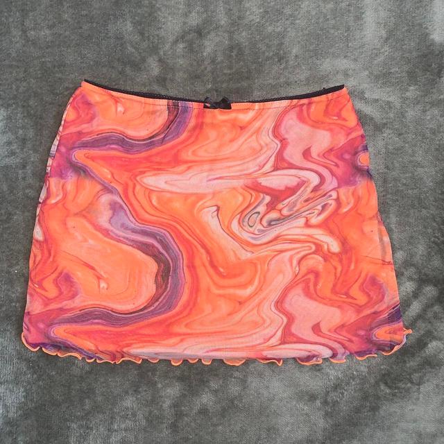 Urban Outfitters Women's Skirt - Multi/Orange - UK 6 on Productcaster.