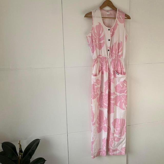 Vintage Women's Palazzo Jumpsuit - Pink - UK 12 on Productcaster.