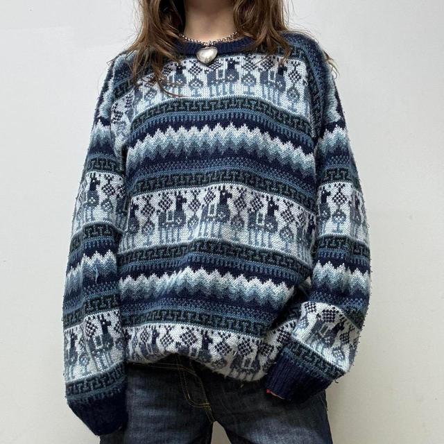 Vintage Women's Jumper - Navy - 10 on Productcaster.