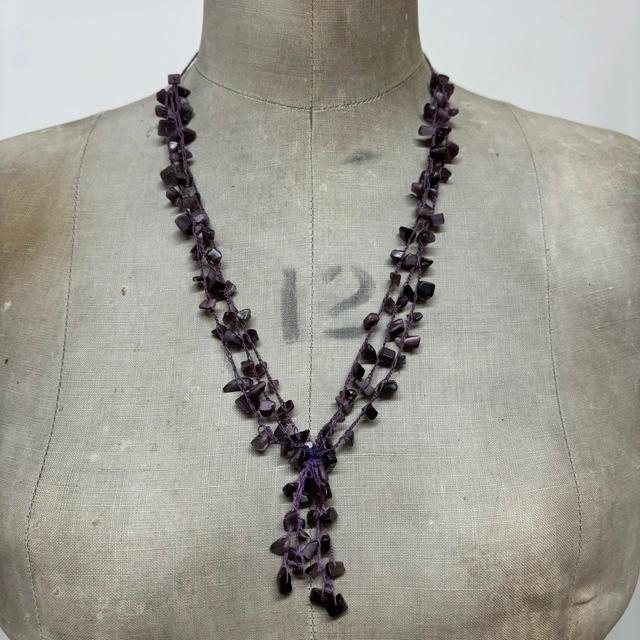 Vintage Women's Necklace - Grey on Productcaster.