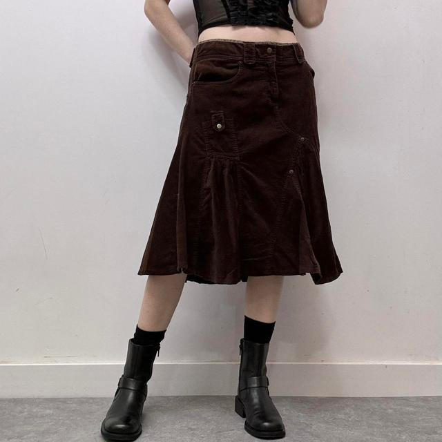 Vintage Women's Casual Skirt - Brown - UK 12 on Productcaster.