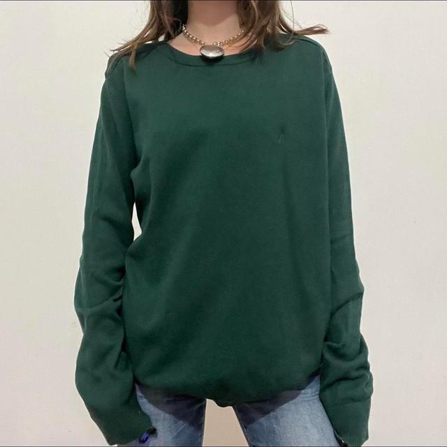 Nautica Women's Jumper - Green/Khaki - 10 on Productcaster.