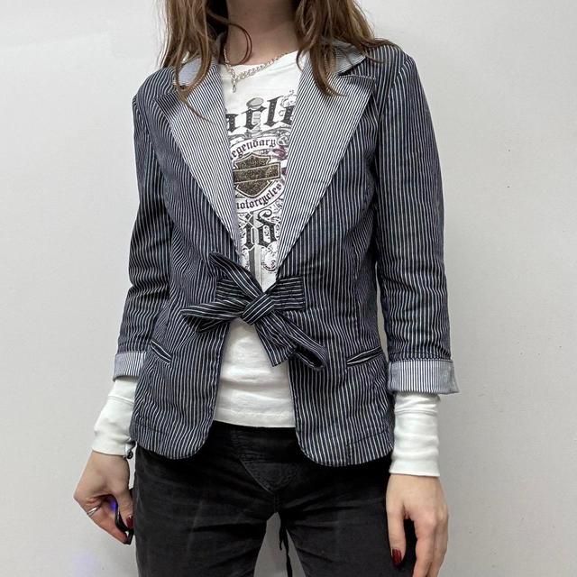 Morgan De Toi Women's Blazer Jacket - White/Navy - UK 8 on Productcaster.