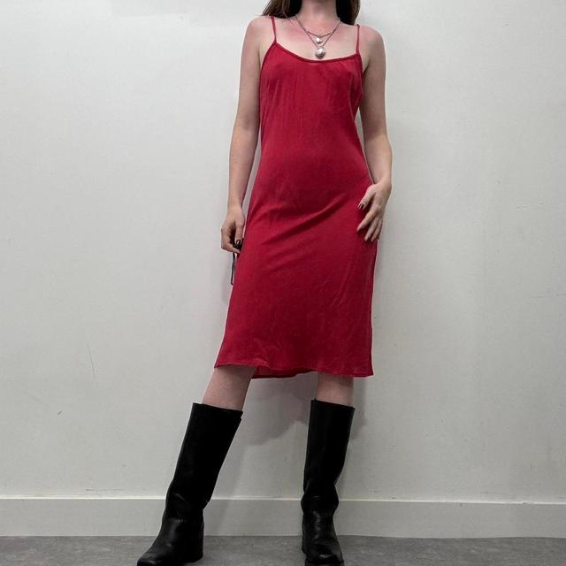 Vintage Women's Slip Dress - Red - 8 on Productcaster.