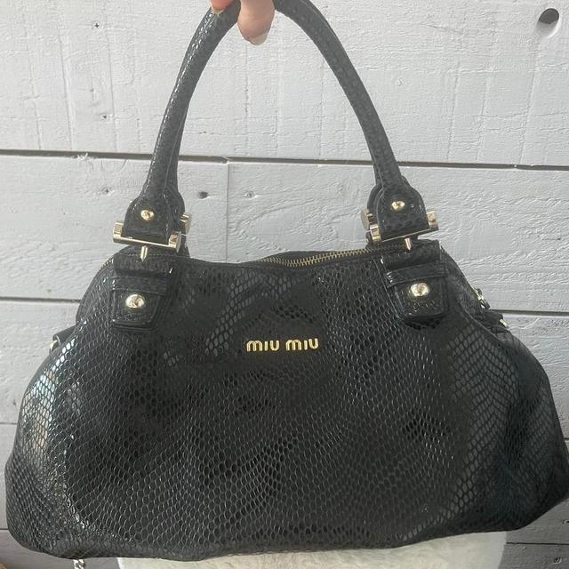 Miu Miu Women's Shoulder bags - Black/Gold on Productcaster.