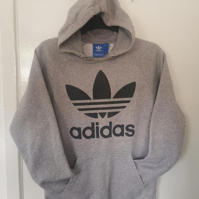 Adidas Originals Men's Hoodie - Grey - S on Productcaster.