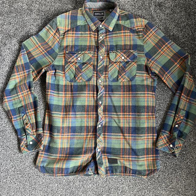 O'Neill Men's Shirt - Green/Multi - S on Productcaster.