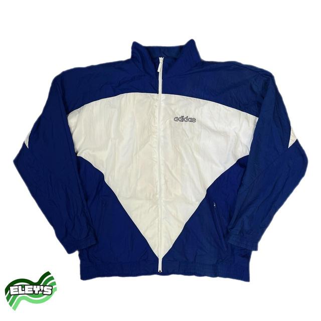 Adidas Men's Lightweight Jacket - White/Blue - XL on Productcaster.