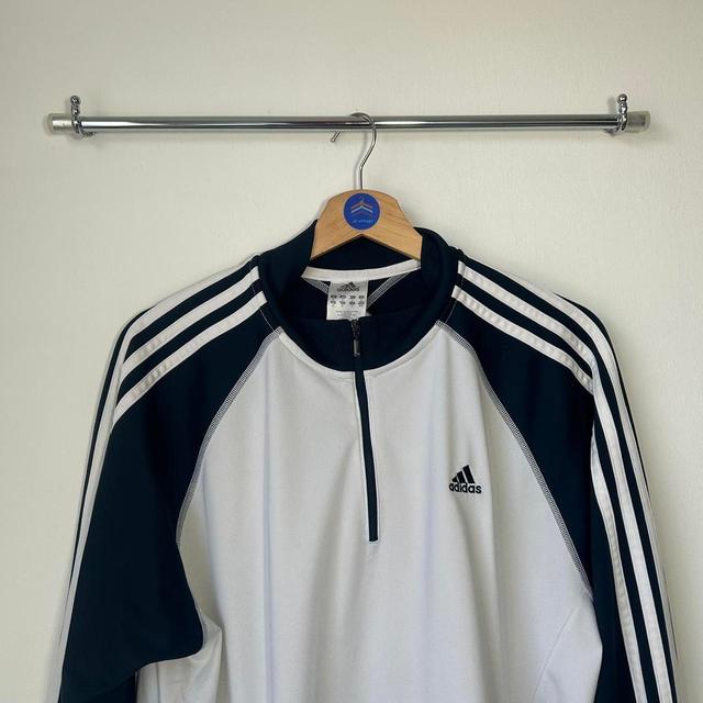 Adidas Men's Lightweight Jacket - White/Navy - M on Productcaster.