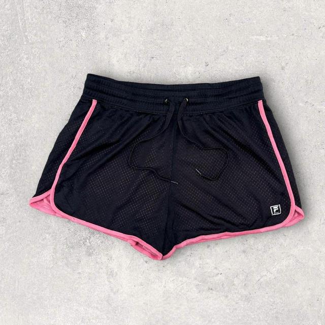 Fila Women's Shorts - Black/Pink - L on Productcaster.