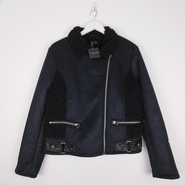 Topshop Women's Jacket - Black - UK 14 on Productcaster.