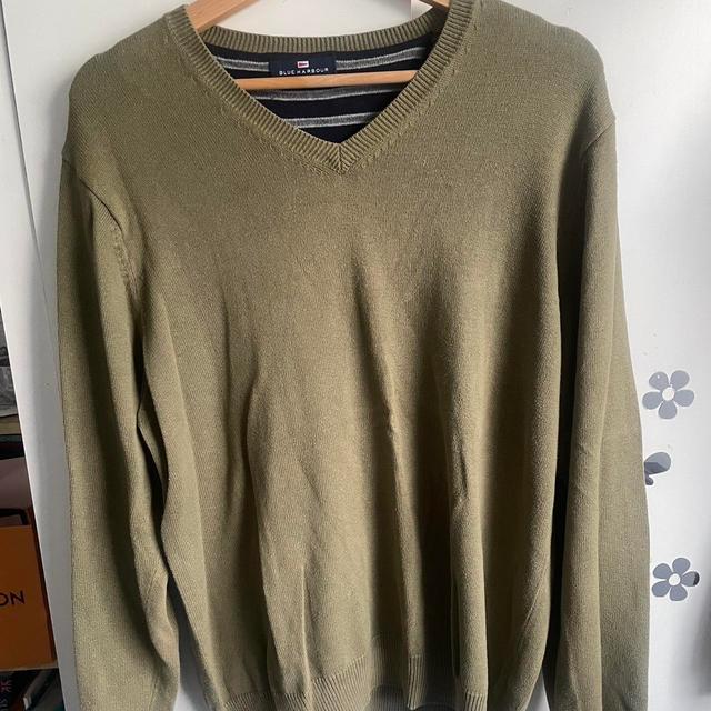 Men's Jumper - Khaki/Green - M on Productcaster.