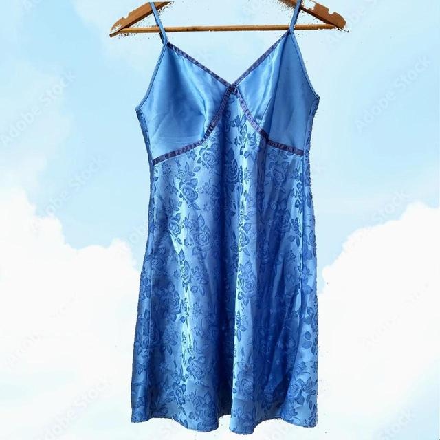 Vintage Women's Babydoll Dress - Blue - 12 on Productcaster.