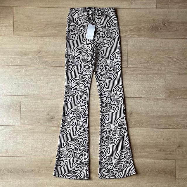 Vintage Women's Flare Trousers - Grey/Brown - M on Productcaster.