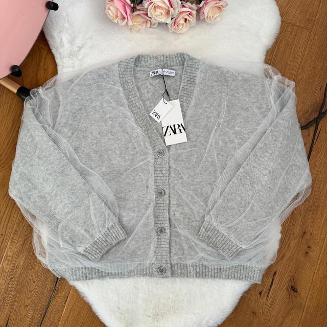 Zara Women's Sweatshirt - White/Grey - L on Productcaster.