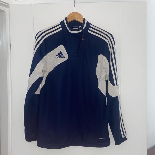 Adidas Men's Sweatshirt - Blue - S on Productcaster.