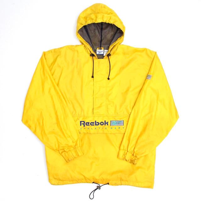 Reebok Men's Windbreaker Jacket - Yellow - XL on Productcaster.