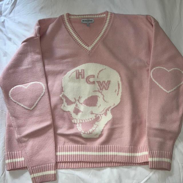 Women's Jumper - Pink/White - L on Productcaster.