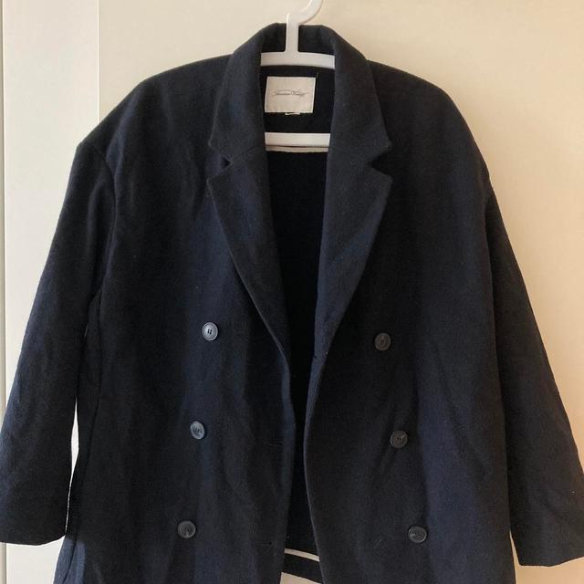 American Vintage Women's Overcoat - Navy - UK 10 on Productcaster.